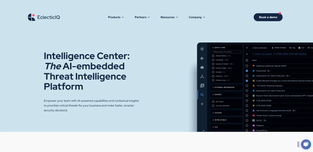 EclecticIQ Intelligence Center 
