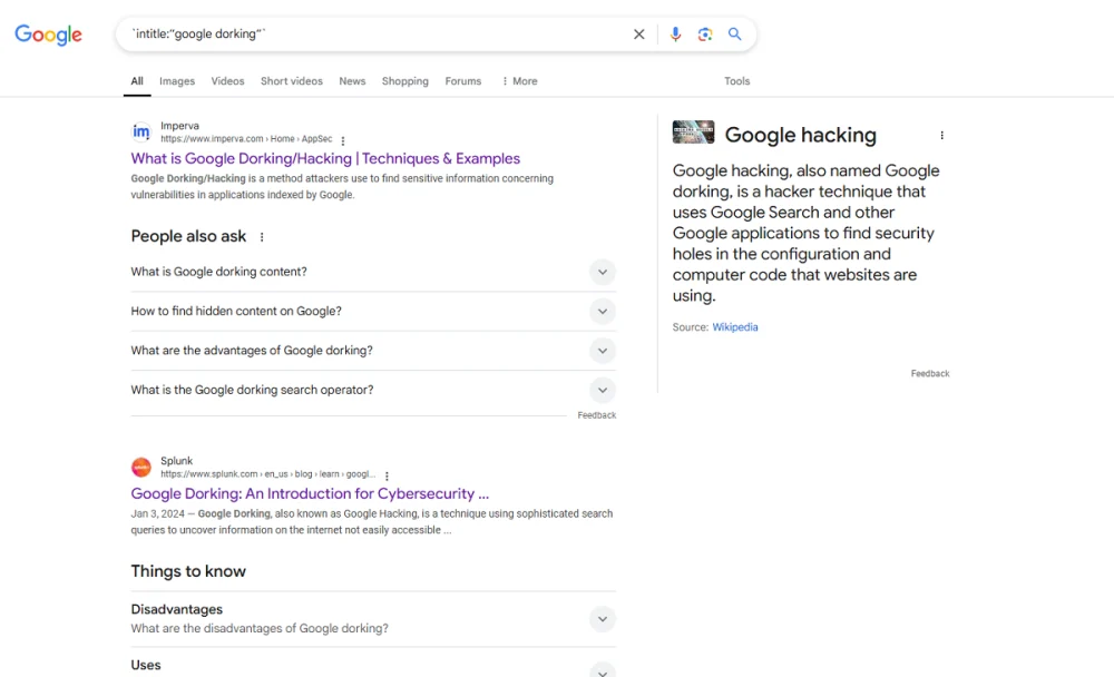 Google Dorks