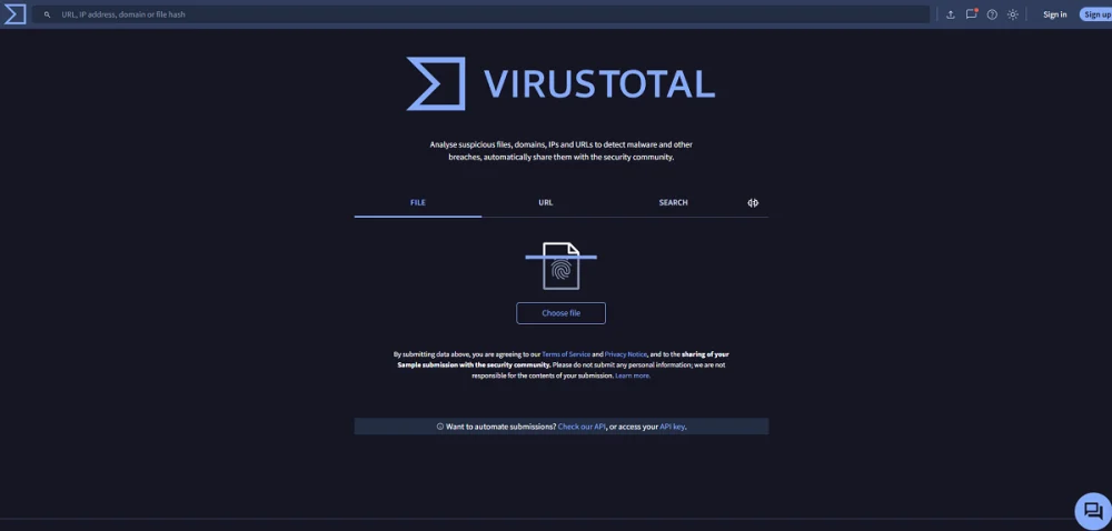 VirusTotal: Best for Malware and URL Analysis