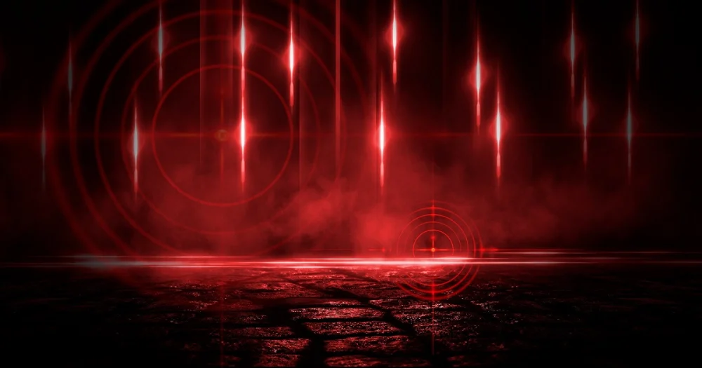 Laser abstract, tarrgets and bullseyes
